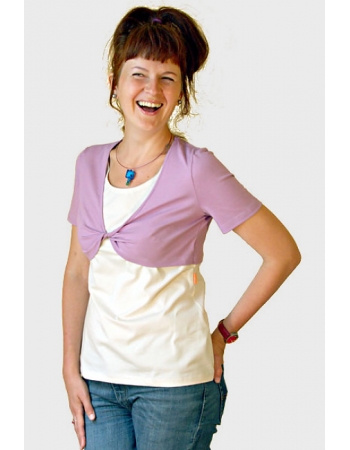 Майка для кормящих "Молоко и черника"