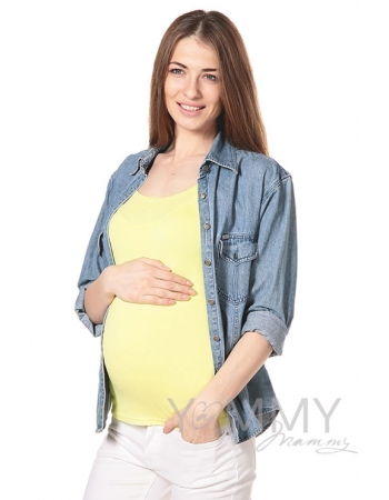 Майка для беременных и кормящих, цвет светло-жёлтый