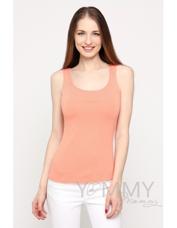 Майка для кормящих и беременных, цвет персиковый