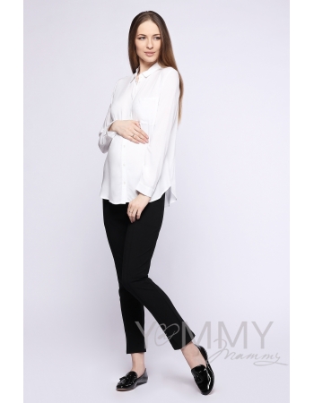 Брюки для родивших и беременных со стрелками, черные