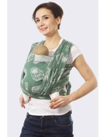 Слинг-шарф "Матрешка", зеленый