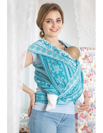 Слинг-шарф Ящерицы, бирюза