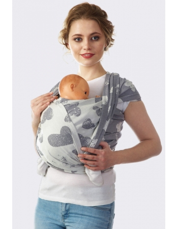 Слинг-шарф Сердца, антрацит