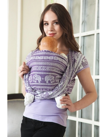 Слинг-шарф Слоны, фиолетовый