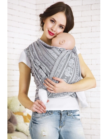 Слинг-шарф Слоны, серый