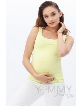 Майка для беременных и кормящих, цвет светло-жёлтый
