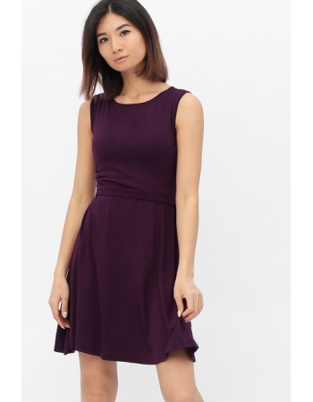 Платье для беременных и кормящих с пояском, темно-лиловое