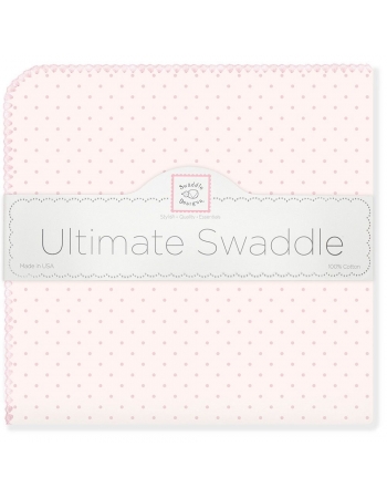 Фланелевая пеленка для новорожденного SwaddleDesigns Pink w/Pink Dot