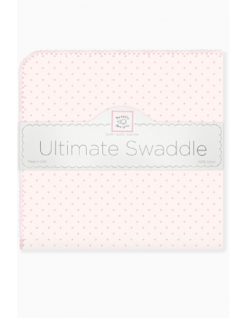 Фланелевая пеленка для новорожденного SwaddleDesigns Pink w/Pink Dot