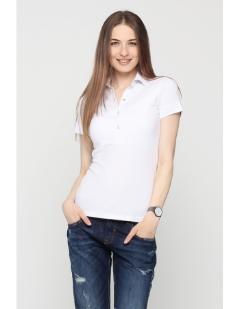 Футболка поло для кормящих и беременных, белая