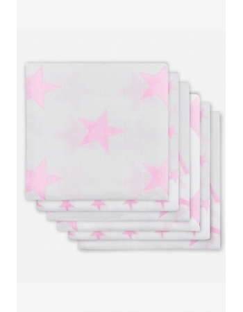 Муслиновые пеленки для новорожденных Jollein средние, Little Star Pink