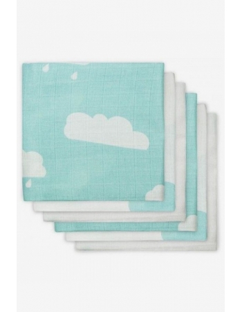 Муслиновые пеленки для новорожденных Jollein средние, Clouds Jade