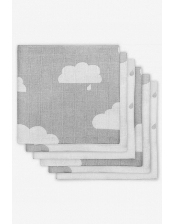 Муслиновые пеленки для новорожденных Jollein средние, Clouds Grey