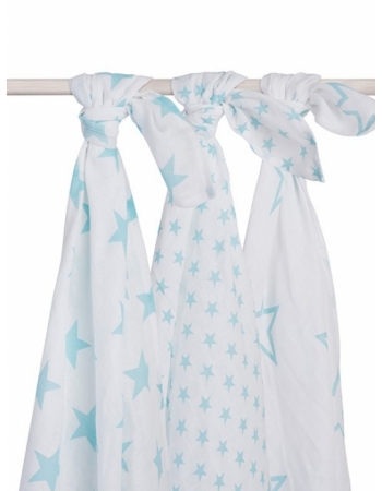 Муслиновые пеленки для новорожденных Jollein большие, Little Star Jade