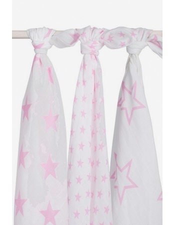 Муслиновые пеленки для новорожденных Jollein большие, Little Star Pink