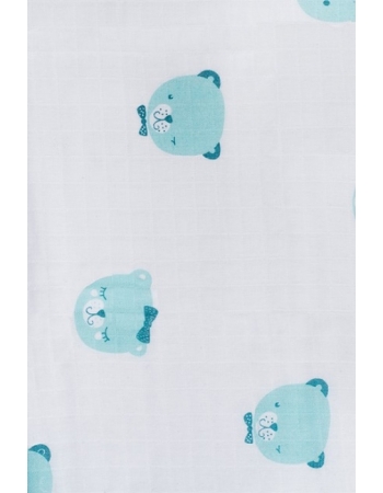 Муслиновые пеленки для новорожденных Jollein большие, Funny Bear Green