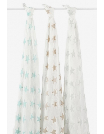 Бамбуковые пеленки для новорожденных Aden&Anais большие, набор 3, Milky Way