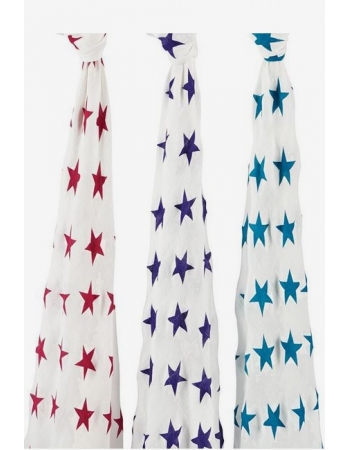 Бамбуковые пеленки для новорожденных Aden&Anais большие, набор 3, Celebration