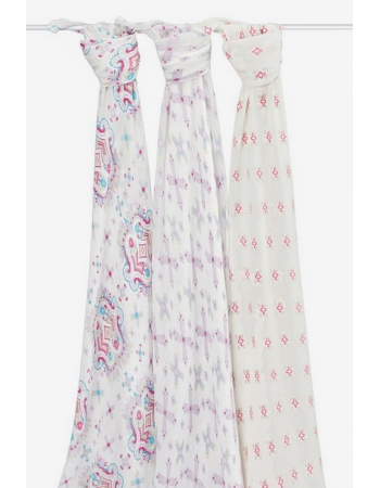 Бамбуковые пеленки для новорожденных Aden&Anais большие, набор 3, Flower Child