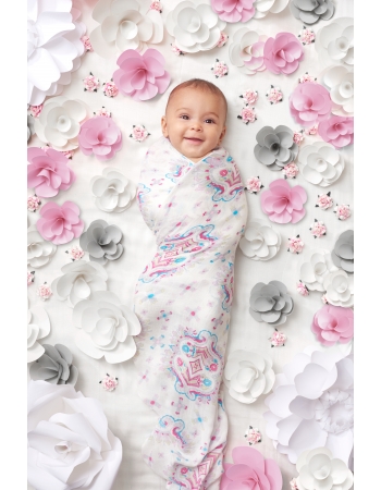 Бамбуковые пеленки для новорожденных Aden&Anais большие, набор 3, Flower Child