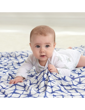 Бамбуковые пеленки для новорожденных Aden&Anais большие, набор 3, Indigo