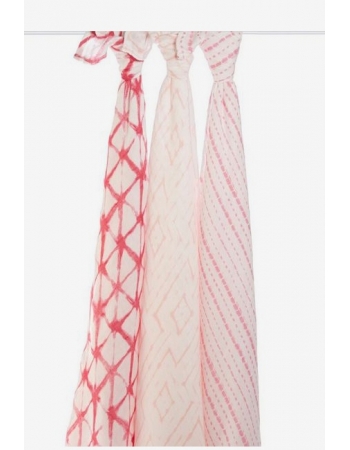 Бамбуковые пеленки для новорожденных Aden&Anais большие, набор 3, Berry