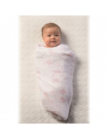 Муслиновые пеленки для новорожденных SwaddleDesigns большие, Pink Bunnie XOXO