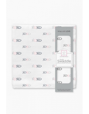 Муслиновая пеленка для новорожденных Swaddle Designs большая, Pstl Pink XOXO