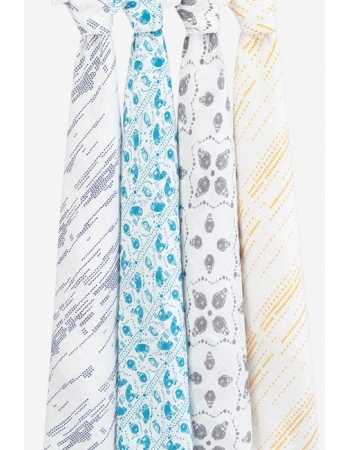 Муслиновые пеленки для новорожденных Aden&Anais большие, набор 4, Kindred