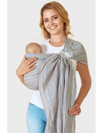 Слинг с кольцами Mums Era "Лайн", голубой