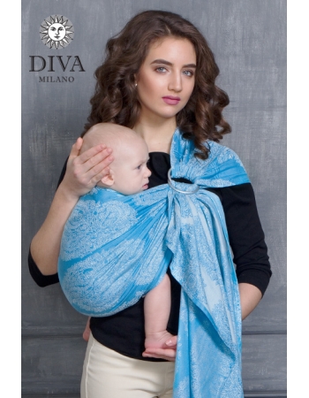 Слинг с кольцами для новорожденных Diva Essenza, Cielo с бамбуком