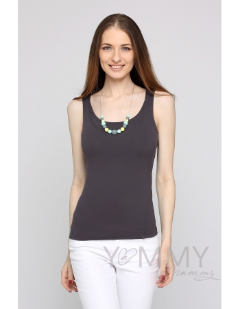 Майка для кормящих и беременных, цвет антрацит