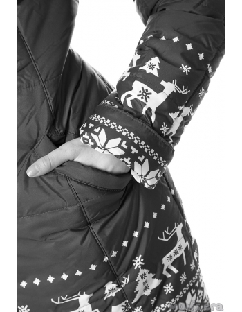 Зимняя слингокуртка Ingrid 3в1, олени жемчуг