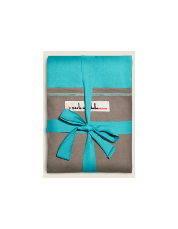 Слинг-шарф JPMBB трикотажный, цвет "бирюза-светло-серый"