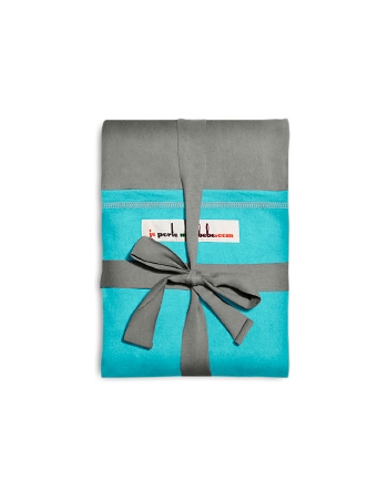 Слинг-шарф JPMBB трикотажный, цвет "светло-серый-бирюза"