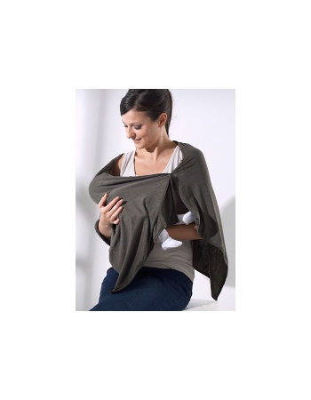 Пончо для кормления Mothers en Vogue из бамбука, цвет графитовый