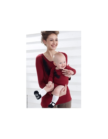 Топ для кормления Mothers en Vogue Plume & Feather, малиновый