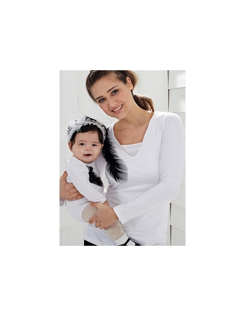 Топ для кормления Mothers en Vogue Plume & Feather, белый