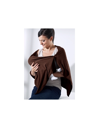 Пончо для кормления Mothers en Vogue из бамбука, шоколад