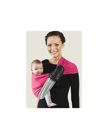 Слинг с кольцами JPMBB трикотажный, цвет " светло-серый-фуксия"