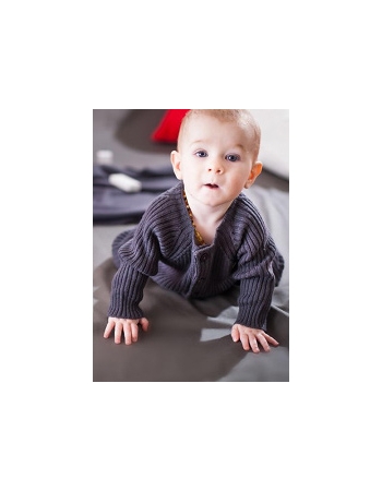 KoCoi Комбинезон детский из шерсти мериноса, графит (термобелье)