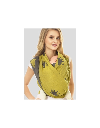 Слинг-шарф Mam's Era "Коты", лимон