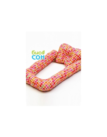 Подушка для новорожденных BabySleep (ограничитель) "Квадратики"