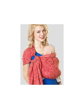Слинг с кольцами Mum's Era "Пейсли", коралл