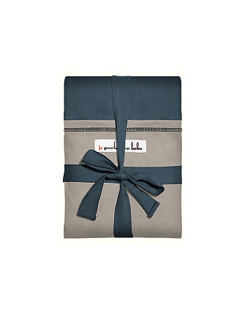 Слинг-шарф JPMBB трикотажный, цвет "морская волна-светло-серый"