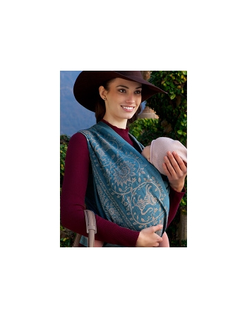 Слинг-шарф Diva Milano, Barocco Lions Petrel со льном