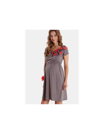 Платье для кормящих Olena Corsage светло-серый (Cobblestone)