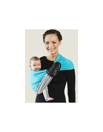 Слинг с кольцами JPMBB трикотажный, цвет "бирюза - светло-серый"