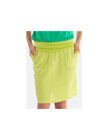 Юбка для беременных и родивших Mothers en Vogue Linen Utility, зеленый