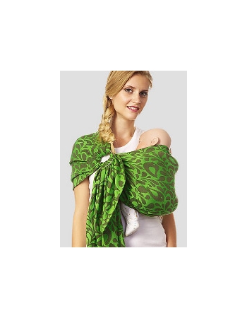 Слинг с кольцами Mum's Era "Birds Kiwi", зеленый/коричневый